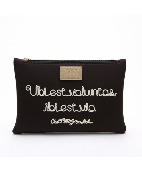 Accesoires De Mademoiselle / アクセソワ・ドゥ・マドモワゼル ポーチ | マジックライトコード刺しゅうフラットポーチ2セット(S・M) | 詳細3