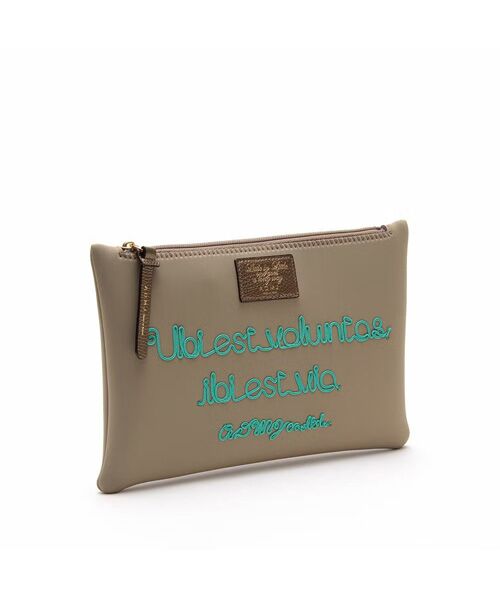 Accesoires De Mademoiselle / アクセソワ・ドゥ・マドモワゼル ポーチ | マジックライトコード刺しゅうフラットポーチ2セット(S・M)（ARENA）