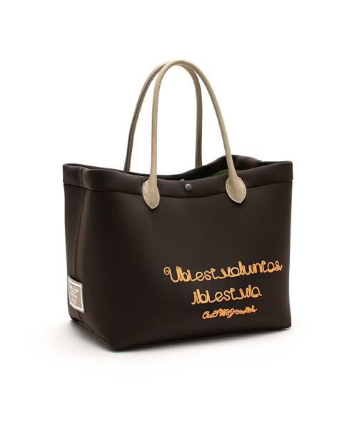 Accesoires De Mademoiselle / アクセソワ・ドゥ・マドモワゼル トートバッグ | マジックライトコード刺しゅうトート34cm(MARRON)