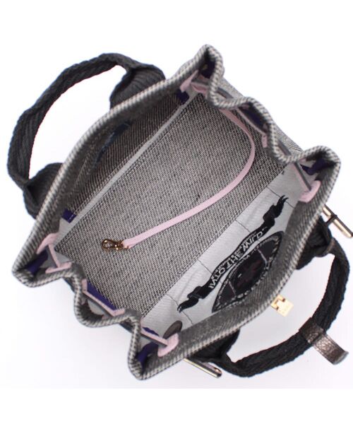 Accesoires De Mademoiselle / アクセソワ・ドゥ・マドモワゼル トートバッグ | リネンラメクロス/前金具付トート23cm | 詳細1