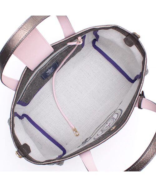 Accesoires De Mademoiselle / アクセソワ・ドゥ・マドモワゼル トートバッグ | リネンラメクロス/トート32cm(Dカン+) | 詳細1