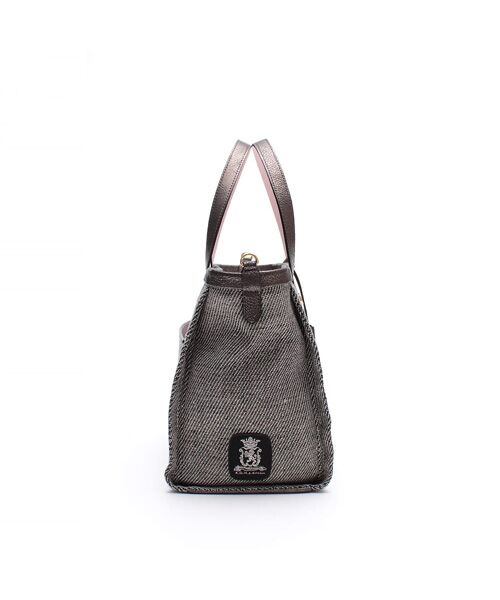 Accesoires De Mademoiselle / アクセソワ・ドゥ・マドモワゼル トートバッグ | リネンラメクロス/トート32cm(Dカン+) | 詳細3