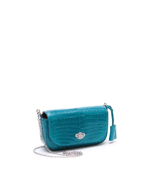 Accesoires De Mademoiselle / アクセソワ・ドゥ・マドモワゼル ショルダーバッグ | クロコダイルスモールショルダー(BLUE TOPAZ)