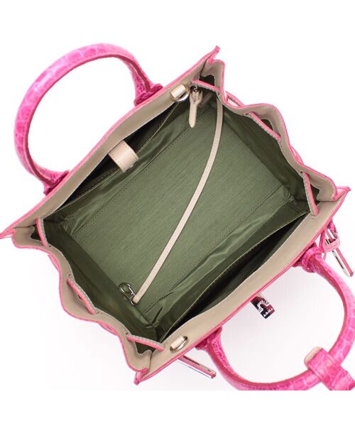 Accesoires De Mademoiselle / アクセソワ・ドゥ・マドモワゼル トートバッグ | グレージングポロサス/前金具付トート23cm(Dカン+) | 詳細1
