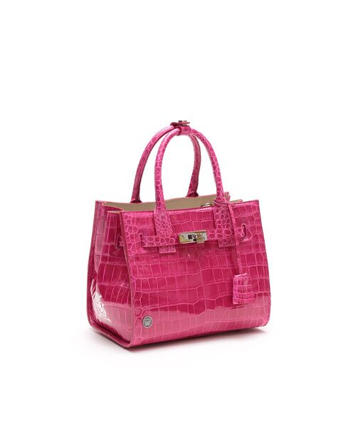 Accesoires De Mademoiselle / アクセソワ・ドゥ・マドモワゼル トートバッグ | グレージングポロサス/前金具付トート23cm(Dカン+)(RUBY)