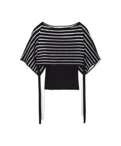 ADORE / アドーア ニット・セーター | Ｗフェイスボーダーインナー付きニット