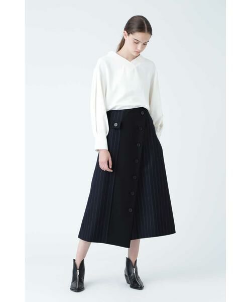 【送料込】● 新品 ADORE ウール ストライプ スカート38