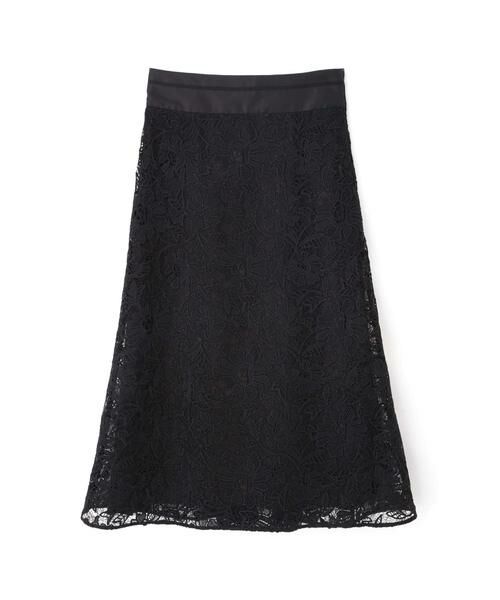 《BLACK LABEL》ウーリーヤーンコードレーススカート