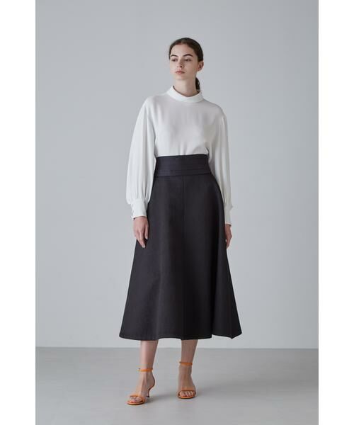 ADORE / アドーア スカート | ＜BLACK LABEL＞ ヘリンボーンジャガードスカート（ブラック）