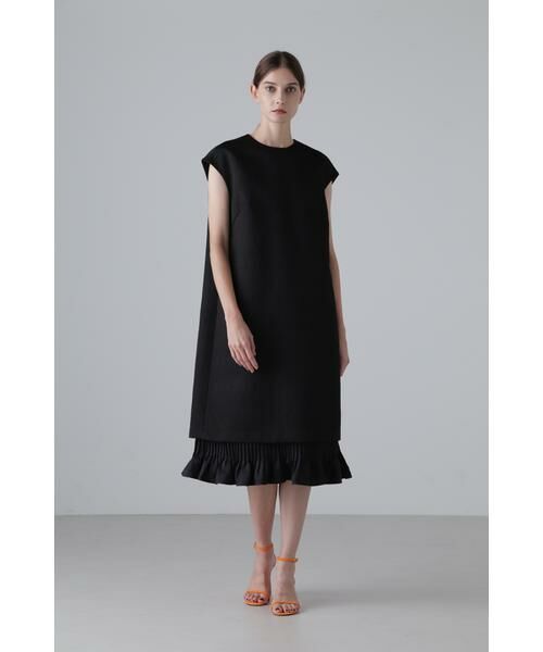 ADORE / アドーア ワンピース | ＜BLACK LABEL＞ ヘリンボーンジャガードワンピース（ブラック）