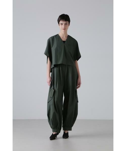 ADORE/アドーア ライトナイロンコットンパンツ グリーン 38 ADORE/アドーア ライトナイロンコットンパンツ グリーン 38