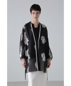 ADORE / アドーア テーラードジャケット | シアーエンブロイダリーロングジャケット