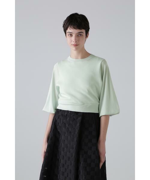 極美品　アドーア (ADORE) マルチカラー半袖ニット カシミヤ　セーター 極美品 アドーア (ADORE) マルチカラー半袖ニット カシミヤ セーター