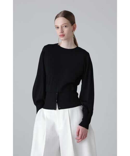 ADORE/アドーア レイヤードヘムニット ブラック 38 ADORE/アドーア レイヤードヘムニット ブラック 38