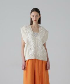 ▲2022▲コトハヨコザワ/CREPE TUNIC ノースリーブ ベージュ △2022△コトハヨコザワ/CREPE TUNIC ノースリーブ ベージュ