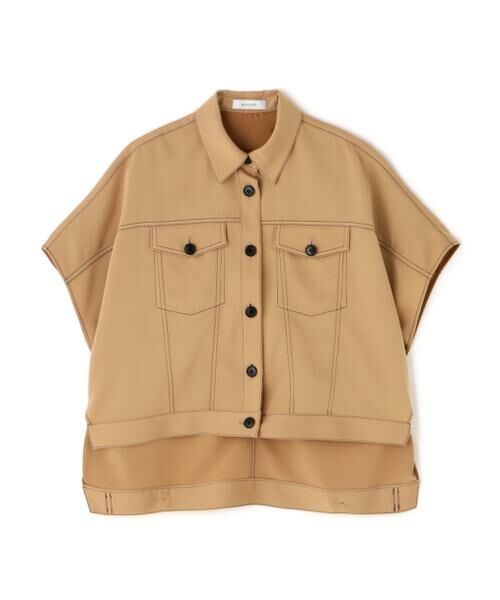 ADORE / アドーア シャツ・ブラウス | ◆ドライストレッチツイルブラウス(キャメル1)