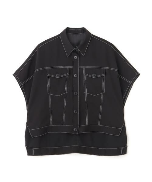 ADORE/アドーア ◆ドライストレッチツイルブラウス ブラック 38 ADORE/アドーア ◆ドライストレッチツイルブラウス ブラック 38