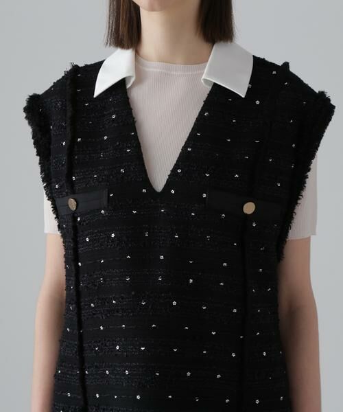 ADORE / アドーア ワンピース | ◆フラワースパングルツィードワンピース | 詳細6