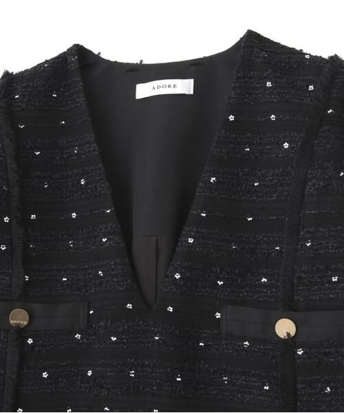 ADORE / アドーア ワンピース | ◆フラワースパングルツィードワンピース | 詳細9