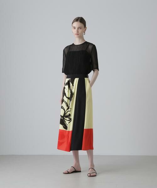 ADORE / アドーア スカート | ◆カラーオーバーレイプリントスカート | 詳細1