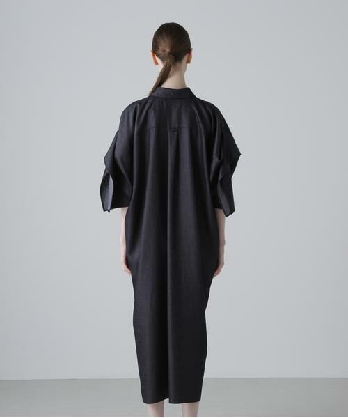 【美品】23SS ADORE 洗える ファインスムースワンピース 38 セール】 【洗える】バックサテンアムンゼン ドットプリント