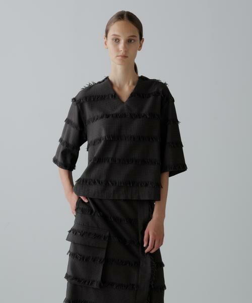 ADORE / アドーア シャツ・ブラウス | フリンジチェックブラウス | 詳細1
