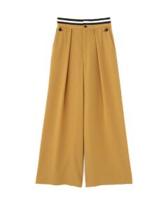 【M3】ADORE アドーア ベージュ プリーツ ワイドパンツ ◇Super160パイルニットワイドパンツ （パンツ）｜ADORE