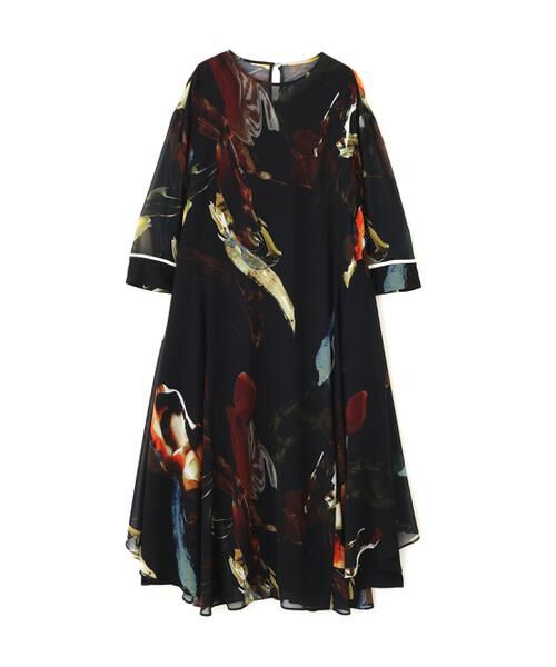 ADORE / アドーア ワンピース | メルティングプリントワンピース(ブラック)