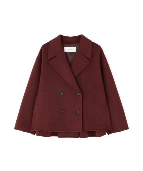 ADORE / アドーア テーラードジャケット | ソリッドウールリバージャケット(ダークチェリー)