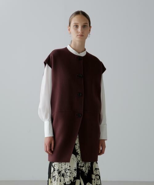 ADORE / アドーア テーラードジャケット | ソリッドウールリバーノーカラージレ | 詳細2