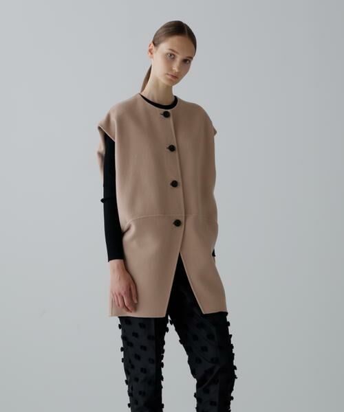 ADORE / アドーア テーラードジャケット | ソリッドウールリバーノーカラージレ | 詳細5