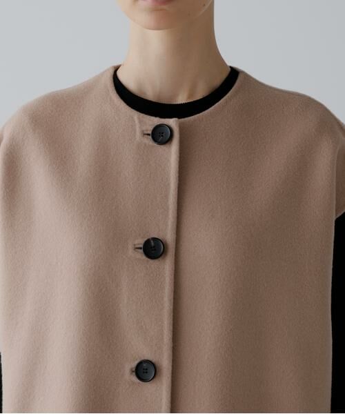 ADORE / アドーア テーラードジャケット | ソリッドウールリバーノーカラージレ | 詳細9