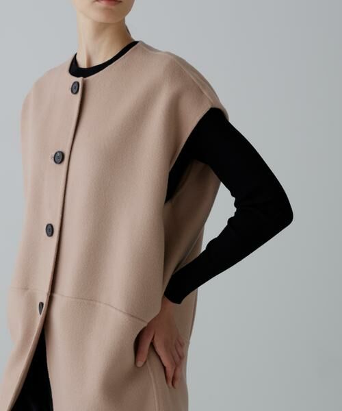 ADORE / アドーア テーラードジャケット | ソリッドウールリバーノーカラージレ | 詳細10