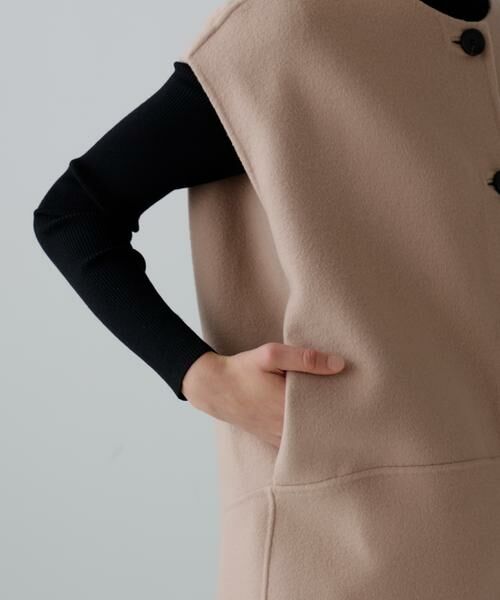 ADORE / アドーア テーラードジャケット | ソリッドウールリバーノーカラージレ | 詳細11