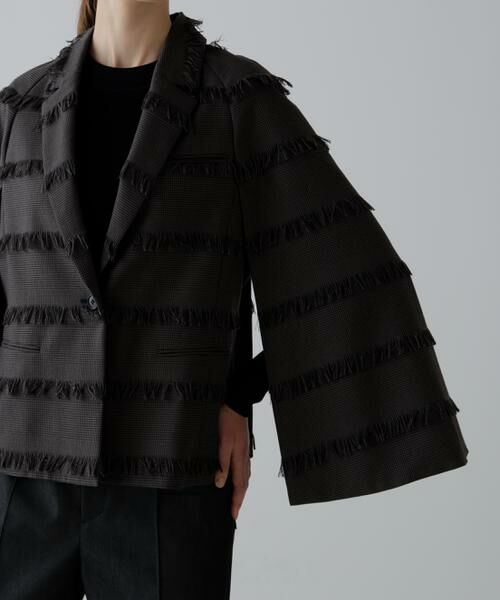 ADORE / アドーア テーラードジャケット | フリンジチェックジャケット | 詳細7