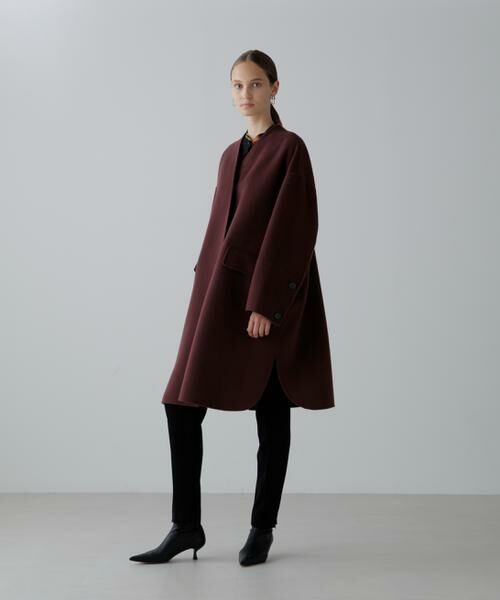 ADORE / アドーア アウター | ソリッドウールリバーノーカラーコート | 詳細2