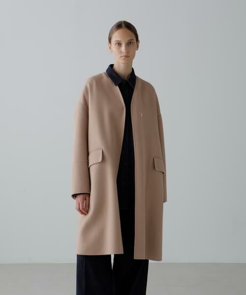 ADORE / アドーア アウター | ソリッドウールリバーノーカラーコート | 詳細4