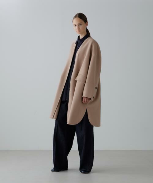 ADORE / アドーア アウター | ソリッドウールリバーノーカラーコート | 詳細5