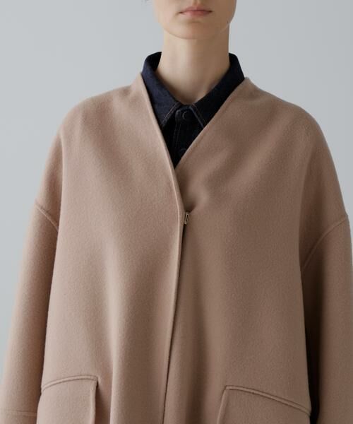 ADORE / アドーア アウター | ソリッドウールリバーノーカラーコート | 詳細9