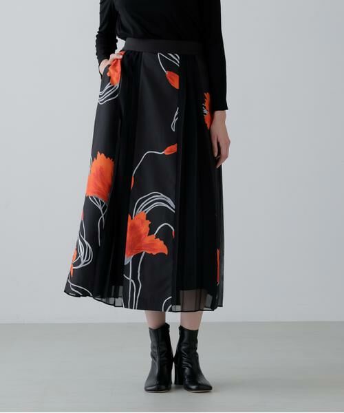 ADORE / アドーア スカート | ◆ドローイングフラワープリントスカート | 詳細2