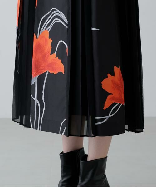 ADORE / アドーア スカート | ◆ドローイングフラワープリントスカート | 詳細8