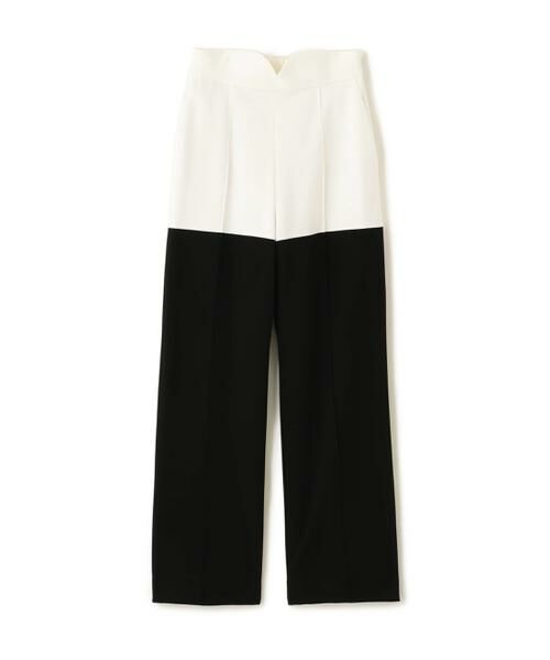 ADORE / アドーア パンツ | ◆バイカラーWクロスパンツ(エクリュ×ブラック1)