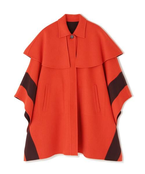 ADORE / アドーア アウター | ◆Ca混2TONEリバーケープコート(オレンジ)