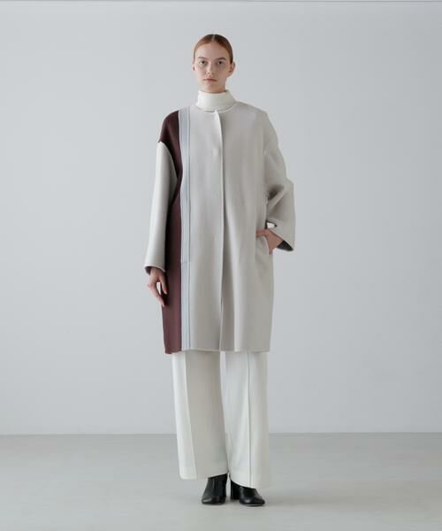 ADORE / アドーア アウター | ◆Ｃａ混２ＴＯＮＥリバーノーカラーコート | 詳細2