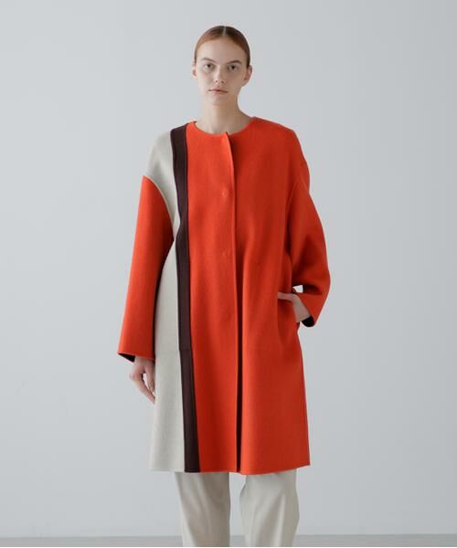 ADORE / アドーア アウター | ◆Ｃａ混２ＴＯＮＥリバーノーカラーコート | 詳細6