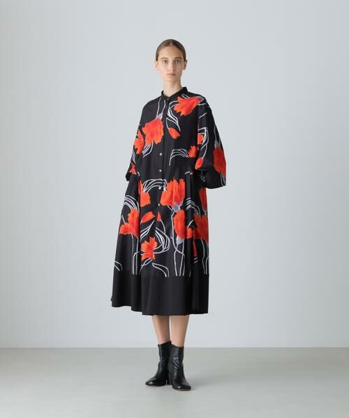 ADORE / アドーア ワンピース | ドローイングフラワープリントワンピース | 詳細1