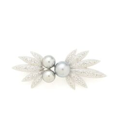 ADORE / アドーア アクセサリー | グレイッシュクリスタルブローチリーフ