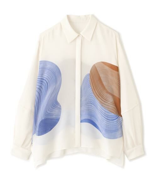 ADORE / アドーア シャツ・ブラウス | ◆コントゥアープリントブラウス（ブルー）