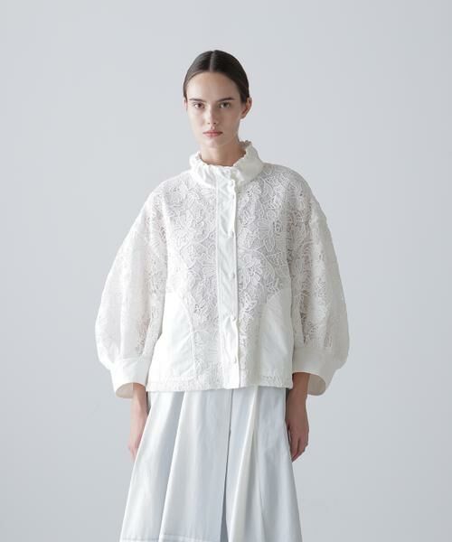 ADORE / アドーア テーラードジャケット | ◆ナイロンダンプ×レースブルゾン | 詳細1