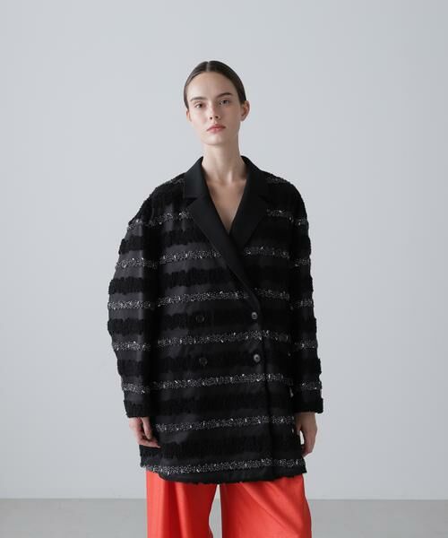 ADORE / アドーア テーラードジャケット | ◆チャンキーテープボーダージャケット | 詳細1
